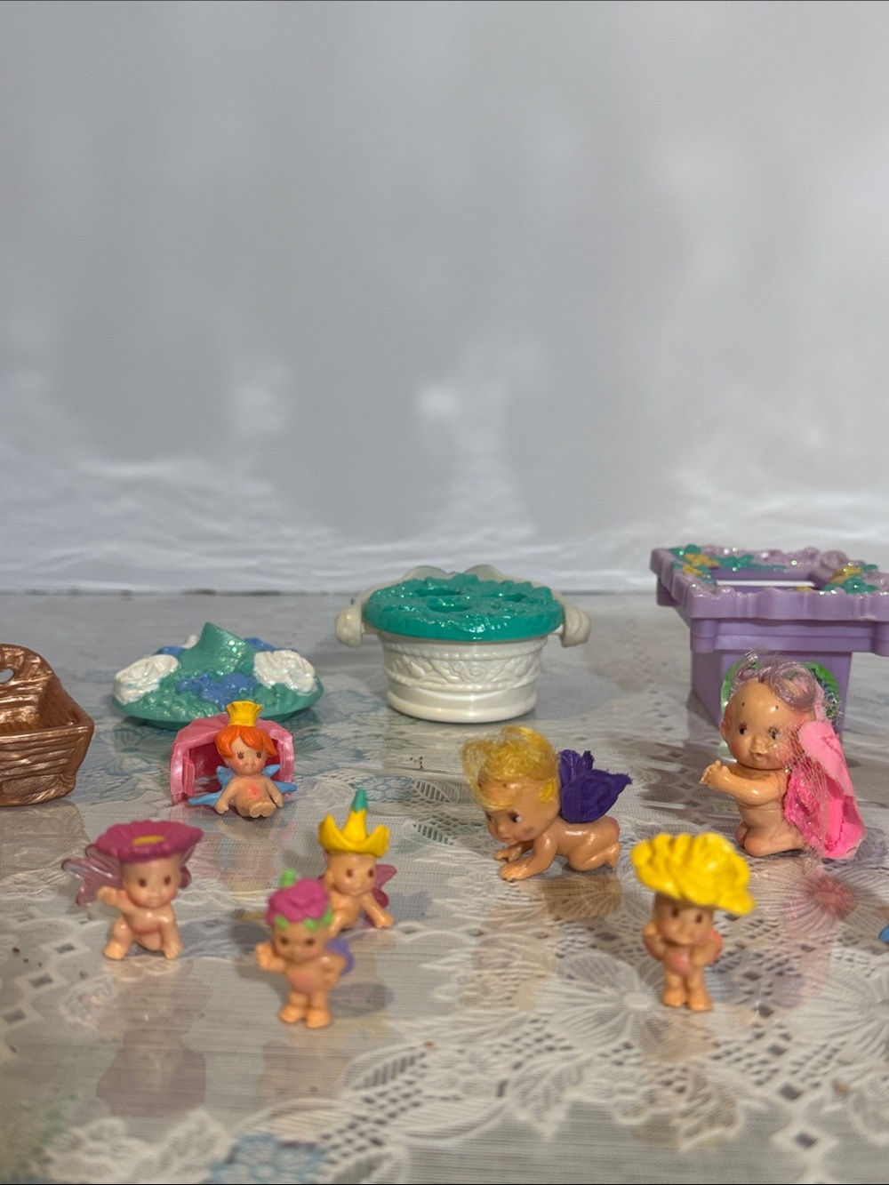 Vintage 1993 Fairy Winkles Kenner Figure Doll Flower Wings lot of 15 pieces - Picture 4 of 6